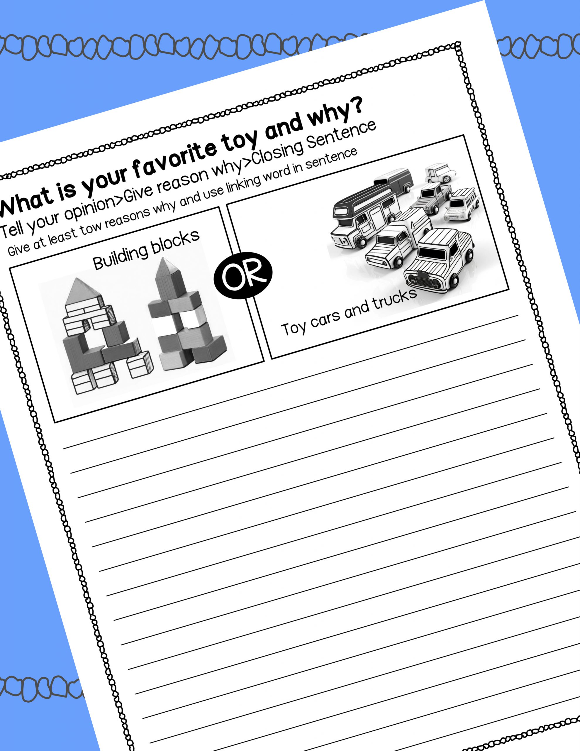 My First Opinion Writing Activity Book: Exploring Favorite Things for First Grade Kids