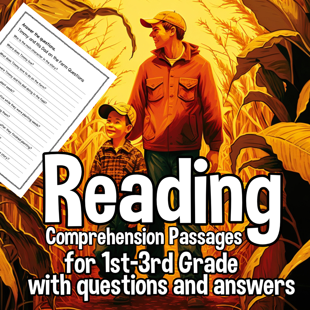 Fiction Reading Comprehension Passages with Questions and Answers,1st-3rd Grade