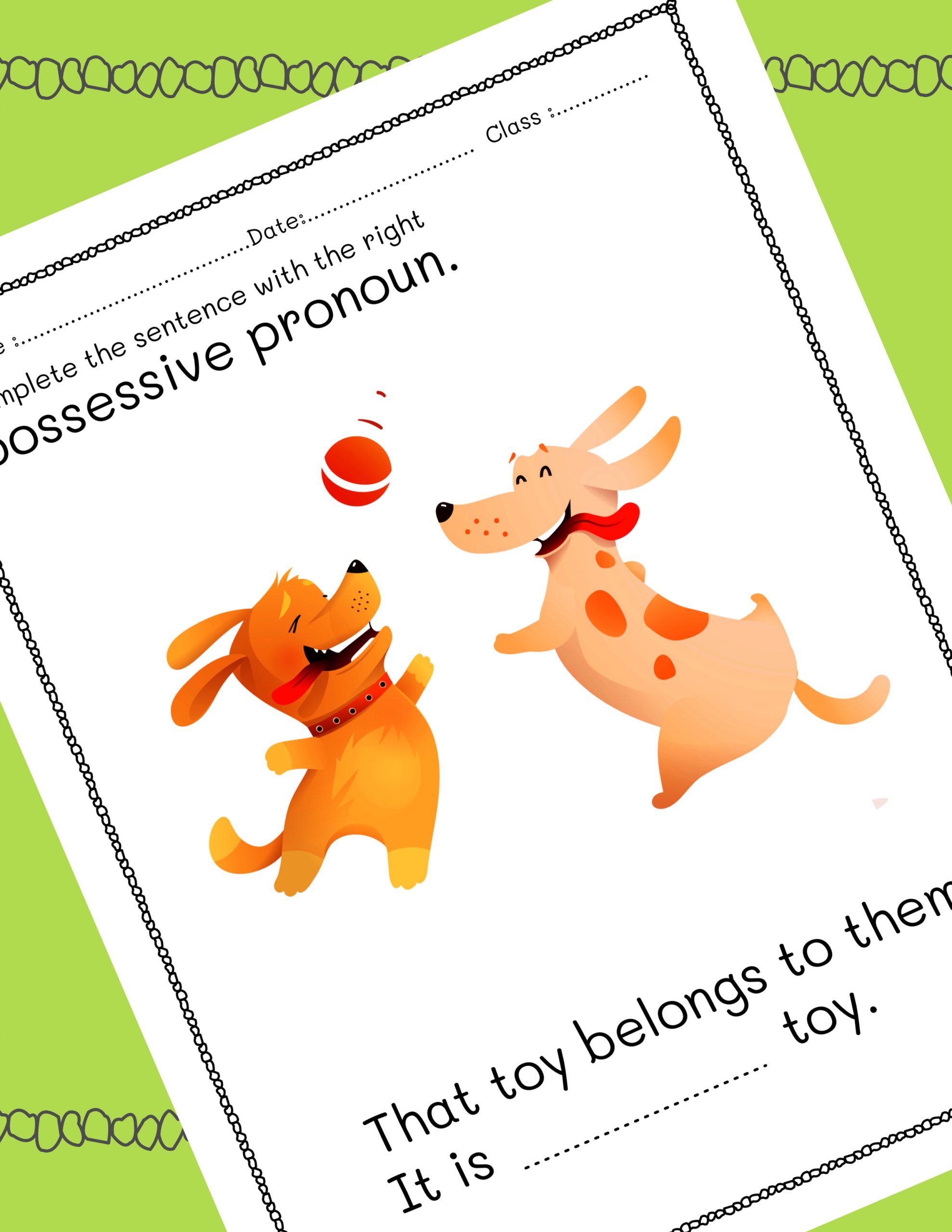 Personal Pronoun Puzzle: Completing Sentences with the Right Pronoun